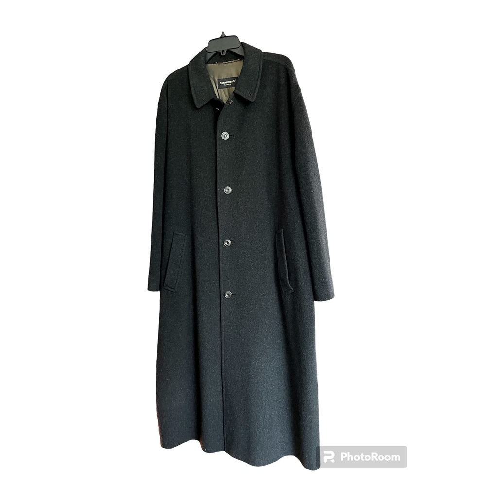 Schneiders of Salzburg XL 44 Salzburg dark gray wool trench coat for men